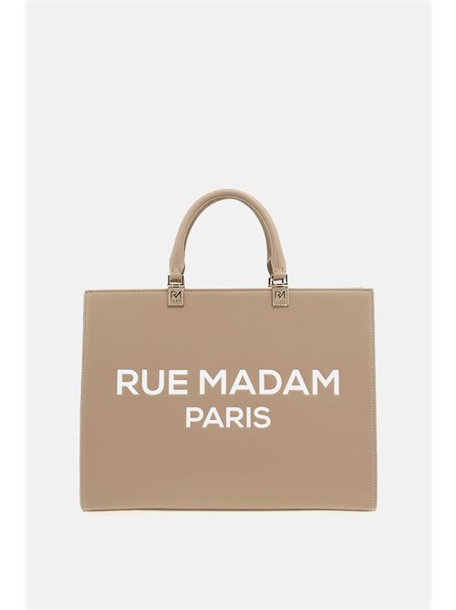 Borsa donna in ecopelle colore Taupe RUE MADAM PARIS | ICONIQUE TOTETAUPE